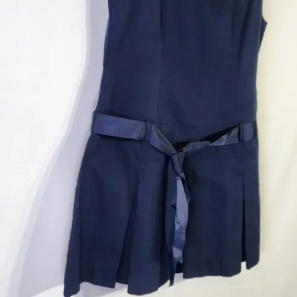 NWT The Children’s Place Navy Blue Jumper Dress w/ Pleated Skirt – Size 14 Plus - Picture 4 of 11